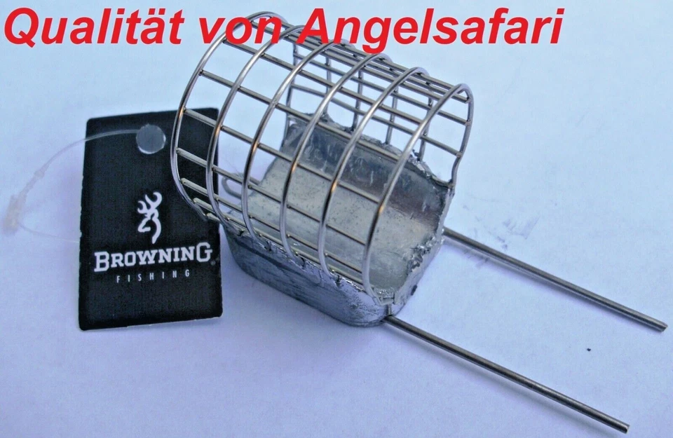 Browning Futterkorb Big River Block Claw Edelstahl 80g bis 140g starke Strömung