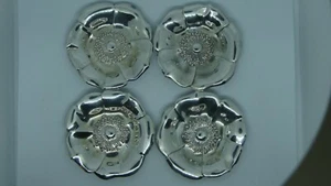 BEAUTIFUL ANTIQUE LUNT - 37 STERLING SILVER SET OF 4 FLOWER NUT DISHES - Picture 1 of 7