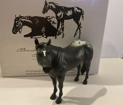 Black Horse Ranch Black Appaloosa Quarter Horse Mr. Conclusion Resin/Porcelain - Image 1 of 4