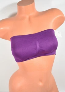 Women's Free Press NWT 2 Pk Orange & Grape (Purple) Bandeau Bralette Size S/M - Picture 1 of 9