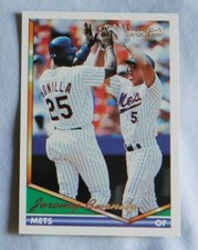 1994 Topps Gold #122 Jeromy Burnitz New York Mets Baseball Card