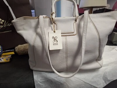 Hobo Brand Shelia EW Tote Bag Handbag White Leather New - Image 1 of 4