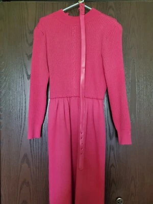 Vestido Suéter CIAO LTD Tejido Vintage Rosa Pura Lana Nueva Midi Hong Kong Pequeño/Mediano Foto 1 de 4