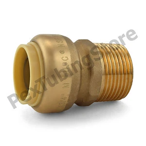 (25) Adaptadores roscados macho de 3/4"" estilo Sharkbite Push-Fit x 3/4"" MNPT LF latón - Imagen 1 de 1