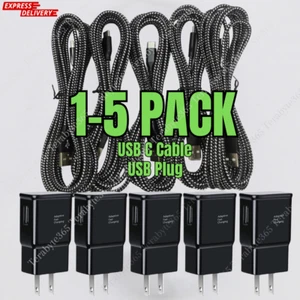 1-5Pack Fast Charger Type C Data Charging Cable USB Plug For Samsung Android LOT - Picture 1 of 15