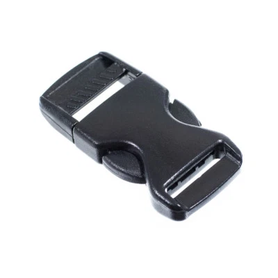 Hebilla plana negra Paracord Planet 3/4 pulgadas - Paquetes de 5, 10, 25, 50 y 100 Foto 1 de 3