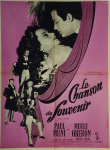 "LA CHANSON DU SOUVENIR" Ausgabeplakat (Cornel WILDE, Merle OBERON) 60x80cm - Bild 1 von 1