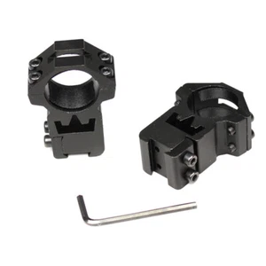 2PCS 11mm Dovetail Rail Mount 1in 25.4mm Rings for Flashlight Laser Sight Scope - Picture 1 of 10