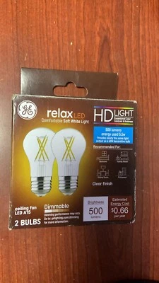 GE Relax LED A15 Ceiling Fan Light Bulbs, 5.5 Watts Soft White - Image 1 of 2