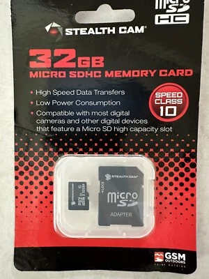 STEALTH CAM 32GB Micro SDHC Memory Card. 5 UNITS TOGETHER for one order. - Image 1 of 2
