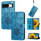 For Google Pixel Fold 8 7 6 5 Nokia G22 Sunflower Leather Stand Card Case Cover