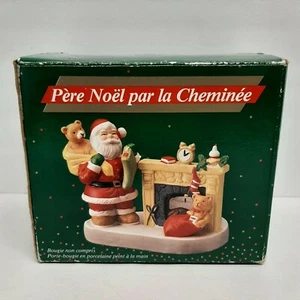 Papá Noel y osos de cerámica vintage con candelabro votivo Navidad - Imagen 1 de 12