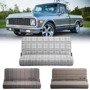 Cubiertas de asiento de banco con manta de sillín para camioneta tamaño completo para Chevy C/K 10 20 1961-1987 - Imagen 1 de 27