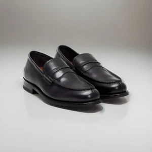 Frye Men's Penny Loafer Shoes Leather Slip-On Casual Dress Size 12 M Black - Picture 1 of 6