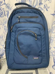 Blue Patagonia Carry On Wheelie Duffel Backpack Luggage Roller Rolling Wheels - Picture 1 of 17