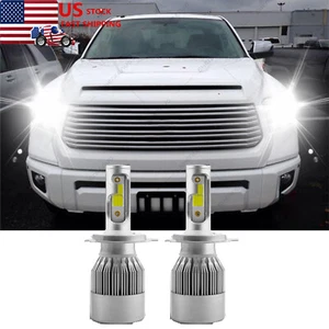 Kit de faros LED para Toyota Tundra 2000-2015 H4 haz alto/bajo 6000K blanco 2 piezas - Imagen 1 de 8