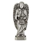 Pewter Catholic Saint St Gabriel Statue with Laminated Prayer Card, 3 1/2 Inch