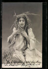 Ansichtskarte Opernsängerin Geraldine Farrar mit Stroh im Haar 1905 