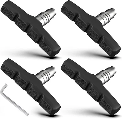 Juego de 4 pastillas de freno para bicicleta de montaña con llave Allen, pastillas de freno universales en V de 70 mm Foto 1 de 4