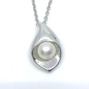 TASAKI Pearl Necklace Silver Pendant - Picture 1 of 9