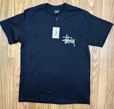 Camiseta negra con logotipo de Stussy para hombre talla grande Foto 1 de 4