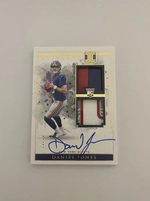 2019 Impecável Daniel Jones RPA Rookie Helmet Patch Auto Giants #D 10/15 - T02 - Imagem 1 de 3