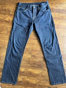 Nudie Jeans Gritty Jackson Dry Maze Selvage Dark Men's Jeans Straight Leg 33 34 - Picture 1 of 18