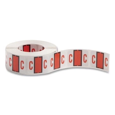 Smead 67073 1 in. x 1.25 in. C Colored End Tab Filing Labels - WT (500/Roll) New - Image 1 of 4