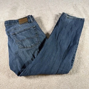 Lucky Brand 221 Straight Blue Jeans Mens 36 X 30 Worn Hems Denim Classic - Picture 1 of 12