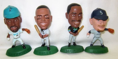 Lote de 4 figuras mixtas de 3" Corinthian 1997 y 1998 Sheffield, Belle, McGriff, Buhner Foto 1 de 2