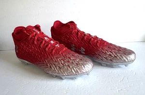 Botines de fútbol Under Armour Spotlight Clone NUEVOS 3027977-600 rojos plateados talla 11 - Imagen 1 de 14