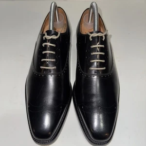 SCOTCH GRAIN HIROKAWA Oxford black leather mens 24.5 Valentine US 6.5 - Picture 1 of 10