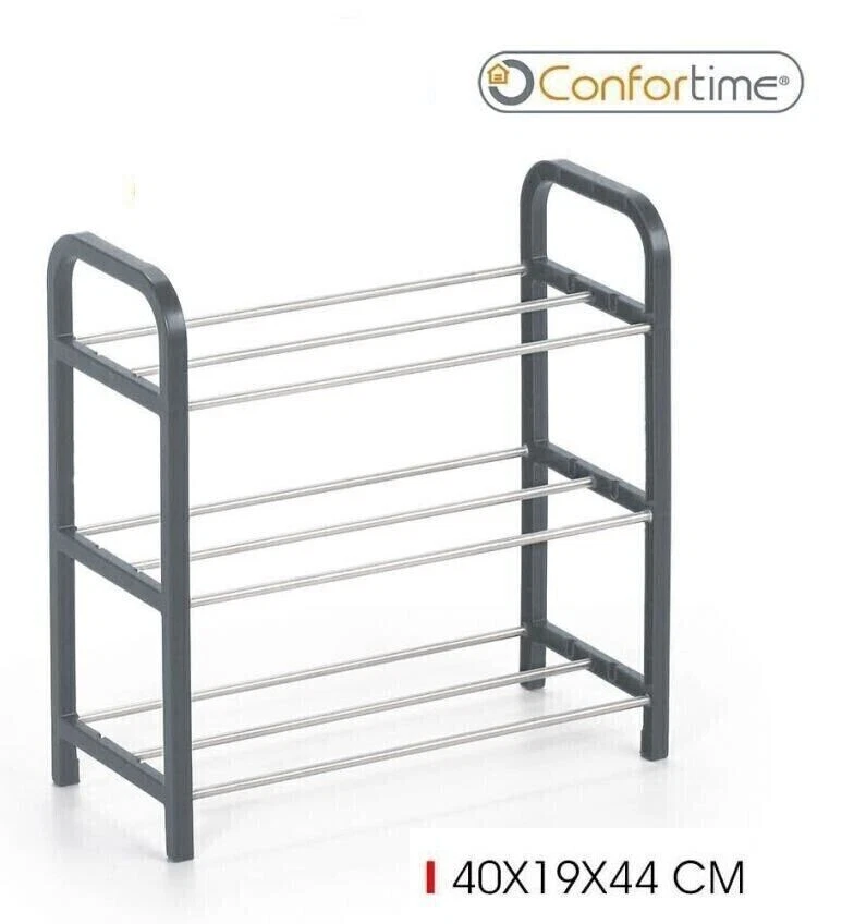 3 Tier SHOE RACK Stand Storage Organiser Compact SPACE SAVE Shelf - Image 1 of 1