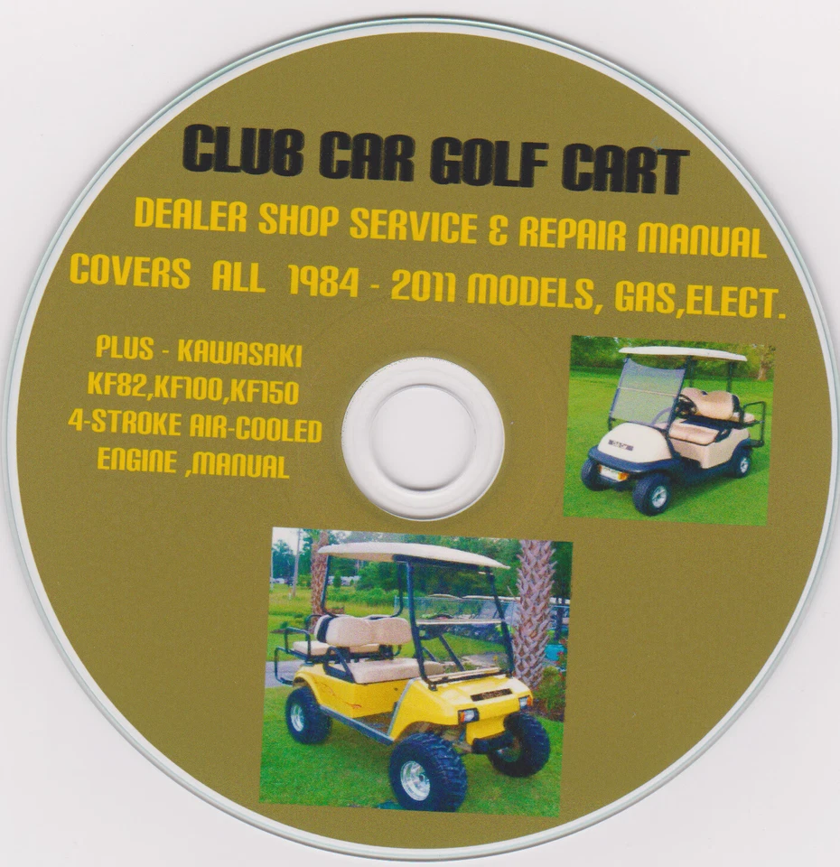 Carros de golf Club Car 1984-2011 - Piezas de fábrica taller de servicio y manual de mantenimiento  Foto 1 de 1