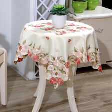 85cm Square Embroidered Lace Tablecloth Flower Doily Table Cover Home Decor Gift