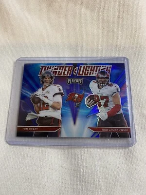 2021 Playoff FootballTom Brady/Rob Gronkowski ⚡️Thunder & Lightning ⚡️Silver - Image 1 of 2