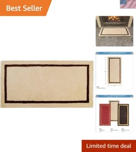 Mesa Tan Contemporary Wool Hearth Rug, Rectangular - Picture 1 of 7