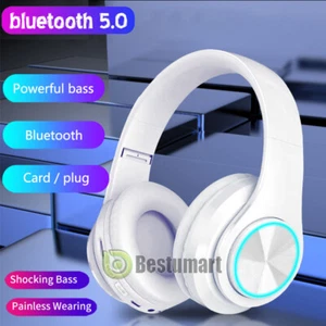 Pro Gaming Headset W/ Mic LED For XBOX One PS4 PS5 PC Headphones Microphone Bass - Picture 1 of 76