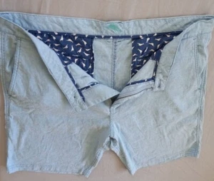TOMMY BAHAMA Men's Bermuda Shorts Size 40 Linen Spandex Iceberg Blue Inseam 9.5 - Picture 1 of 13