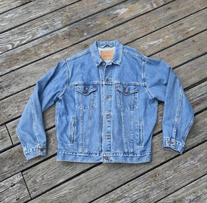 Chaqueta de mezclilla Levi de colección para hombre talla grande EE. UU. azul abrigo de camionero occidental 70507 0389 - Imagen 1 de 24