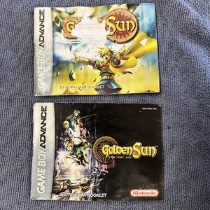 Golden Sun: & Golden Sun Lost Age - Game Boy Advance - GBA Manual Only - Picture 1 of 2