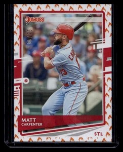 2020 Donruss #203 Matt Carpenter On Fire Emoji #/75
