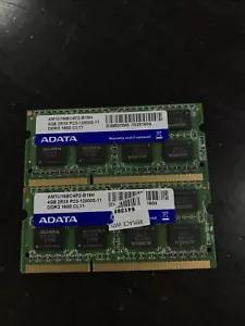 ADATA 8GB (2x4GB) 2Rx8 PC3-12800S DDR3-1600 SODIMM Laptop Memory RAM - Picture 1 of 2