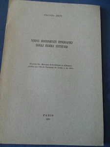 Archeologia Zevi Nuovi Documenti Epigrafici Sugli Egrili Ostiensi Paris 1970 - Bild 1 von 2