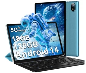 DMOAO Tablet 10.1 Inch Android Octa Core 5G WiFi 6, 18 GB RAM + 128 GB ROM Blue - Picture 1 of 7