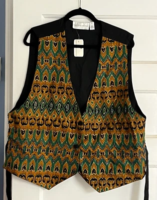 CHALECO NEGRO VINTAGE SAKS FIVE AVENUE PARA MUJER CON CUENTAS AUDACES TALLA 1X AÑOS 80 ¡NUEVO CON ETIQUETAS! Foto 1 de 4