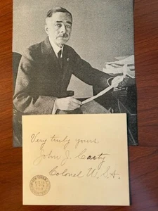 JOHN J CARTY SIGNIERTE KARTE, ELEKTROINGENIEUR, ERFINDER, TELEFONE, AT&T, JAPAN - Bild 1 von 1