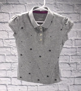 Cherokee Girls' Cotton/Spandex Blend Cap Sleeve Pique Polo Shirt Size Medium - Picture 1 of 4