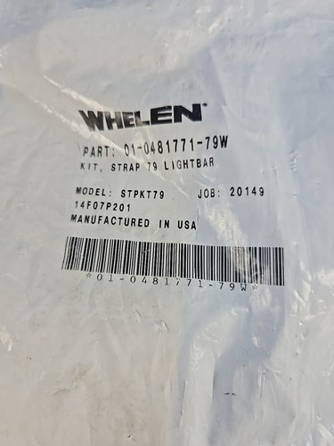 Kit Cinghia Per Barra Luminosa Whelen Modello STPKT85, Codice 01-0481771-859