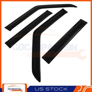 Para 84-01 Jeep Cherokee Wind Sun Rain Protector Ventilador Sombra Ventana Visera Negro - Imagen 1 de 3